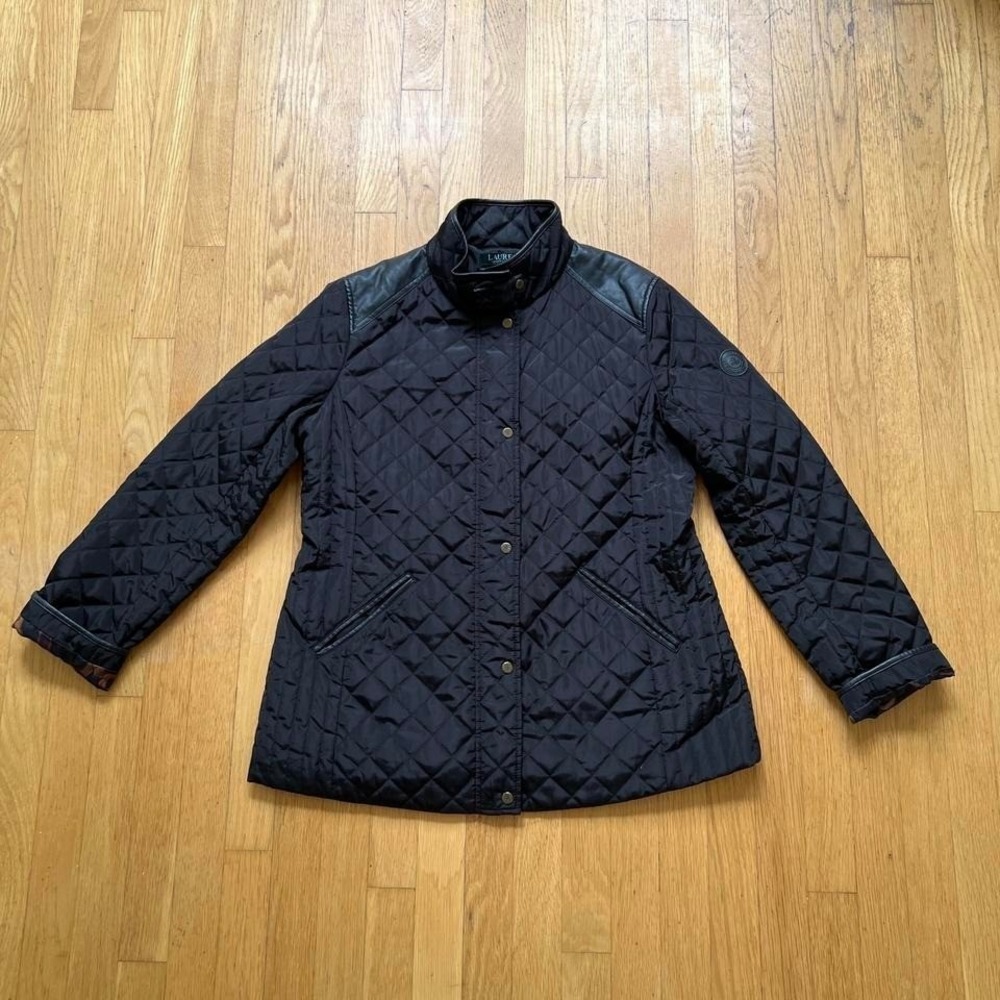 Lauren Ralph Lauren Black Quilted Jacket Womens Large